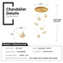 BAMDECOR LT05 6 Nordic Butterfly Luxury Chandeliers Pendant Lights for Villa Stair Home Decoration Modern Style Exquisite Chandelier (Gold)