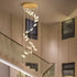 BAMDECOR LT05 13 Nordic Butterfly Luxury Chandeliers Pendant Lights for Villa Stair Home Decoration Modern Style Exquisite Chandelier (Gold)