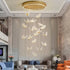 LT05 19 Nordic Butterfly Luxury Chandeliers Pendant Lights for Villa Stair Home Decoration Modern Style Exquisite Chandelier (Gold)