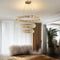 BAMDECOR C3319 Crystal Ring Chandelier LED Pendant Light Gold 80+60+40cm