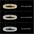 BAMDECOR C3319 Modern Crystal Chandeliers Lighting Fixtures Contemporary Round Chandelier Lighting Fixtures Crystal Pendant Ceiling Lights(Gold-80+60+40cm)