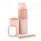 Portable Toothbrush Holder Tooth Mug Toothpaste Cup Bath Travel Box Accessories Set Pink