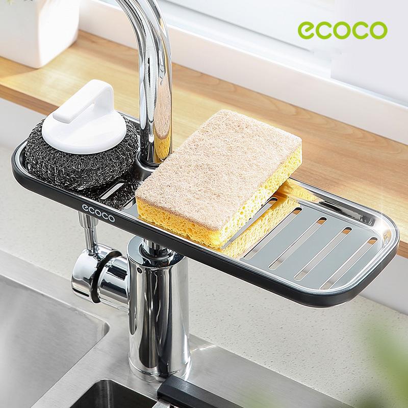 Kitchen Drain Holder Sponge Sink Storage Rack Basket Organizer Shelf Bathroom
