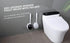 Silicone Water Drop Toilet Brush Holder Set Wall-Mounted Cleaning Brush Tool Grey