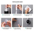 Silicone Water Drop Toilet Brush Holder Set Wall-Mounted Cleaning Brush Tool Grey