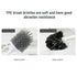 Silicone Water Drop Toilet Brush Holder Set Wall-Mounted Cleaning Brush Tool Grey