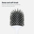 Silicone Water Drop Toilet Brush Holder Set Wall-Mounted Cleaning Brush Tool Grey
