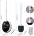 Silicone Water Drop Toilet Brush Holder Set Wall-Mounted Cleaning Brush Tool Grey