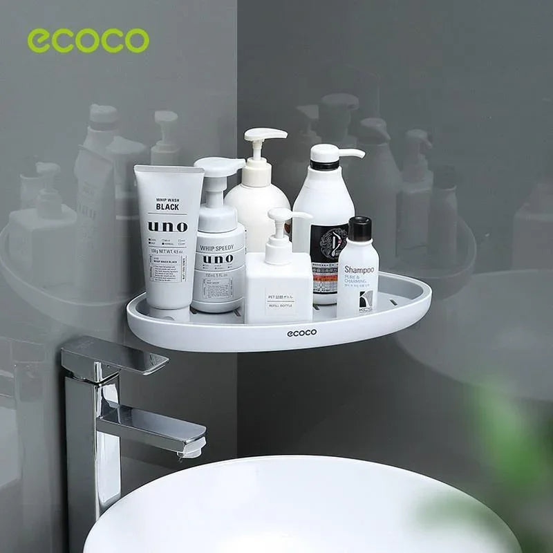 Bathroom Corner Shower Shelf Corner Shower Caddy Shower Storage Organizer Wall Mounted for Bathroom, Kitchen, Toilet Black