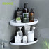 Bathroom Corner Shower Shelf Corner Shower Caddy Shower Storage Organizer Wall Mounted for Bathroom, Kitchen, Toilet Black