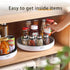 Kitchen Rotating Spice Condiment Storage Rack Bathroom Swivel Tray Organizer Black