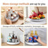 Kitchen Rotating Spice Condiment Storage Rack Bathroom Swivel Tray Organizer Black