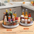 Kitchen Rotating Spice Condiment Storage Rack Bathroom Swivel Tray Organizer Black