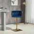 SERENITà Modern Velvet Breakfast Bar Stools Swivel Barstools Adjustable Counter Stools with Backrest Set of 2 Navy Blue