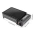 Portable Gas Stove Burner Butane BBQ Camping Gas Cooker With Non Stick Plate Black with Fish Pan and Lid