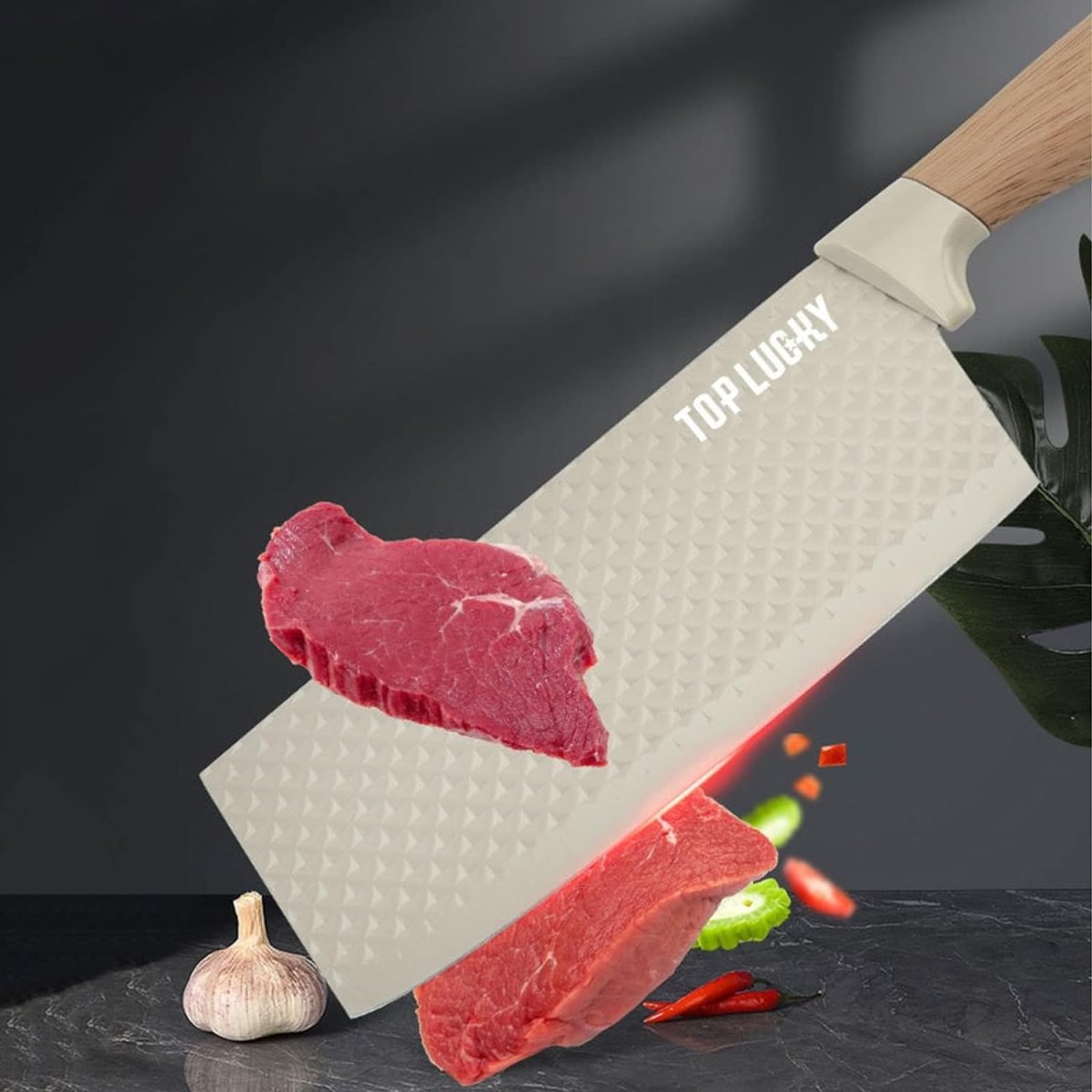 6-Piece Kitchen Knife Set Non-Stick Stainless Steel Blades with Universal Knife Block Black