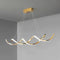 150cm Modern Minimalist Titanium Gold Pendant Light Adjustable LED Chandelier