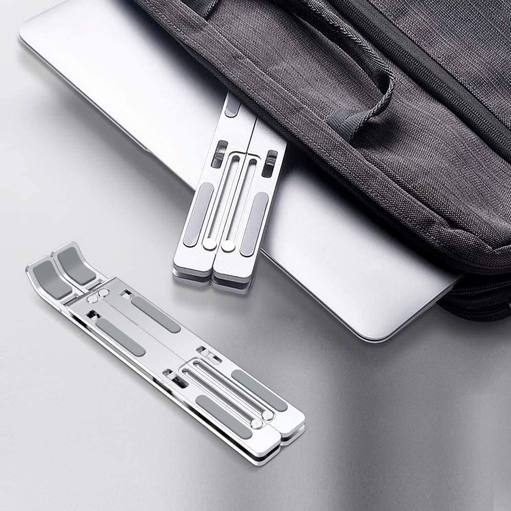 Portable Adjustable Laptop Stand Foldable Desktop Tripod Tray Anti-skid Pad Single Layer