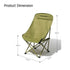 RAZOJESS Enlarged Moon Chair for Outdoor Camping Fishing Picnic  Green