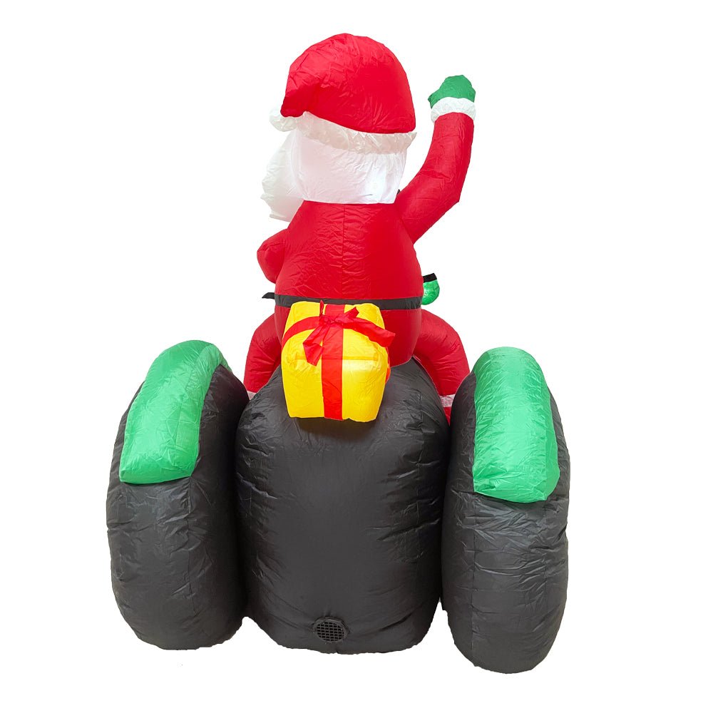 Radiant Christmas Lights Tractor Penguin Gift Xmas Inflatable Santa 1.8m Height