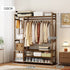 Bamboo Clothes Rack Garment Closet Storage Organizer Hanging Rail Shelf Dress room 120CM