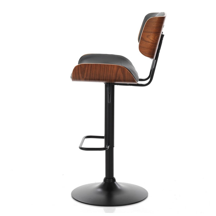 European Wooden Black Modern Bar Stools Swivel Bar Stool Chair Counter Height Bar(Black)stool with 360 Degree Swivel Seat