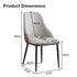 VELLUTO Dining Chair Modern upholstered Leather Kitchen Chairs with armrests Bathtub Chair Leisure Lounge Chair Living Room Bedroom Home Set of 2(Dark Grey)
