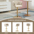 Modern Velvet Breakfast Bar Stools Swivel Barstools Adjustable Counter Stools with Backrest Set of 2 iVORY