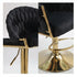 SERENITà GP1863 Modern Velvet Breakfast Bar Stools Swivel Barstools Adjustable Counter Stools with Backrest (Gold-Black)