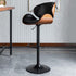 SERENITà European Black Modern Bar Stools Swivel Bar Stool Chair Counter Height Barstool with 360 Degree Swivel Seat