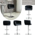 SERENITA Velvet Bar Stools Set of 2 Swivel Gas Lift Counter Stools Backrest