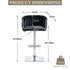 SERENITA Velvet Bar Stools Set of 2 Swivel Gas Lift Counter Stools Backrest