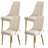 Golden Frame Mid Century Modern Dining Chair Faux Leather Side Chair Upholstered Dining Chairs Set of 2