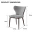 VELLUTO Modern Kitchen Dining Room Chairs Faux Leather Flannel Accent Chairs Metal Vanity Lounge Chair with Back for Living Room Set of 2 (Dark Grey)
