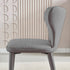 VELLUTO Modern Kitchen Dining Room Chairs Faux Leather Flannel Accent Chairs Metal Vanity Lounge Chair with Back for Living Room Set of 2(Light Grey)