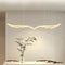 120cm Wing-Shaped LED Ceiling Light 3-Color Changeable Stepless Dimming High Light Transmission Board Modern Lighting Fixture