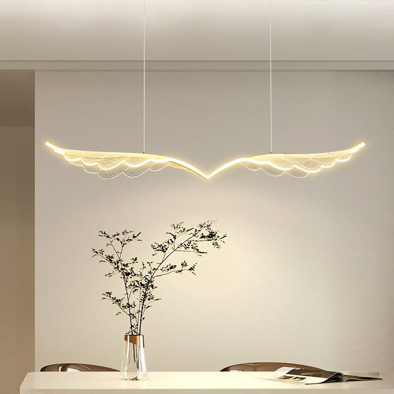 150cm Wing-Shaped LED Ceiling Light 3-Color Changeable Stepless Dimming High Light Transmission Board Modern Lighting Fixture