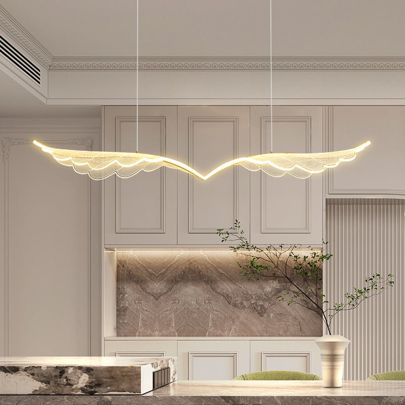 150cm Wing-Shaped LED Ceiling Light 3-Color Changeable Stepless Dimming High Light Transmission Board Modern Lighting Fixture