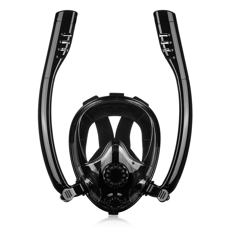 Snorkel Mask Full Face Diving Mask Snorkel Swim Goggles 180Â° View Anti Fog Large