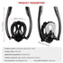 Snorkel Mask Full Face Diving Mask Snorkel Swim Goggles 180Â° View Anti Fog Large