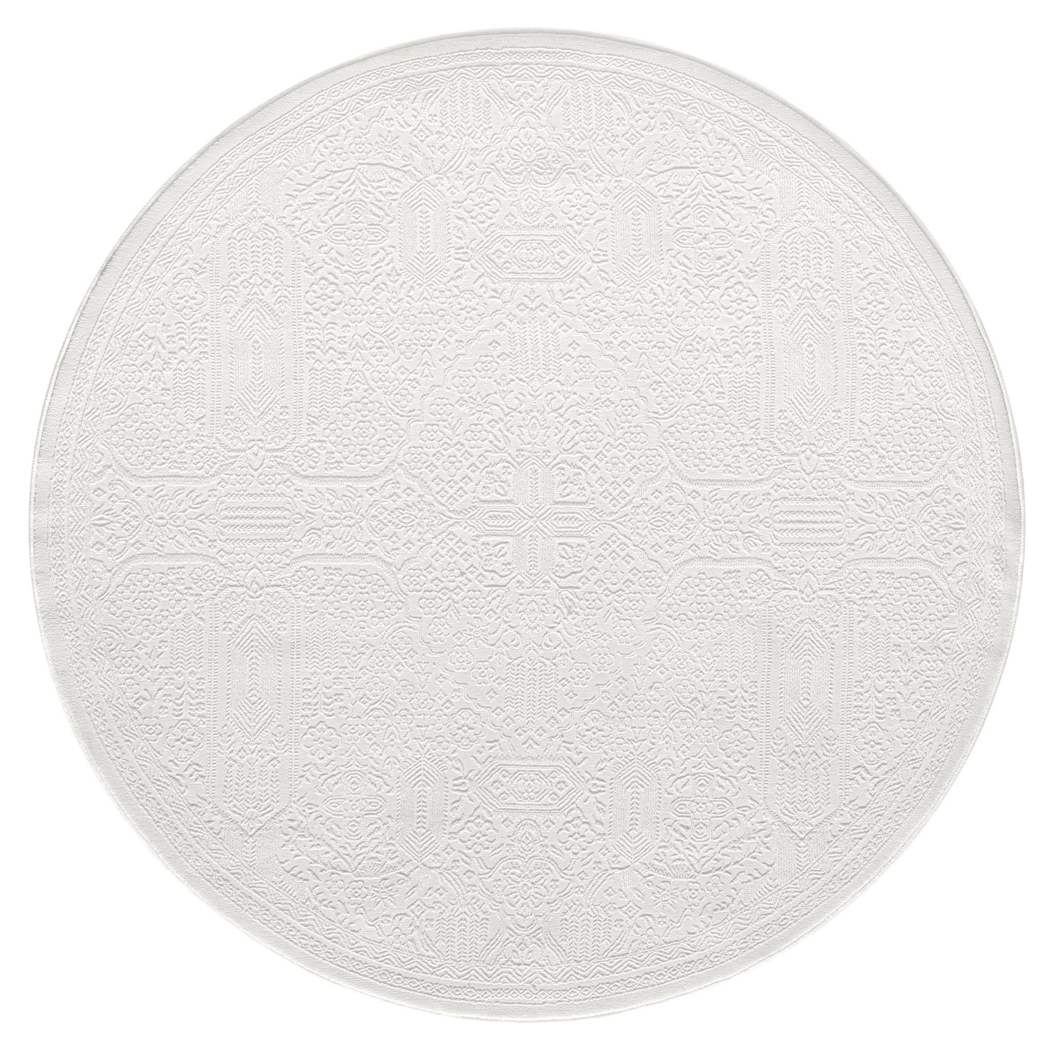 Grande Jacquard Rug - Ivory - 160x160