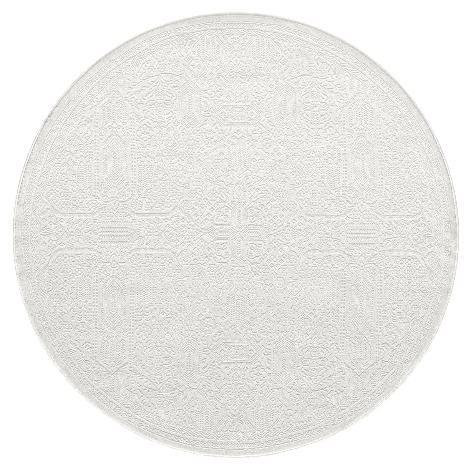 Grande Jacquard Rug - Ivory - 160x160