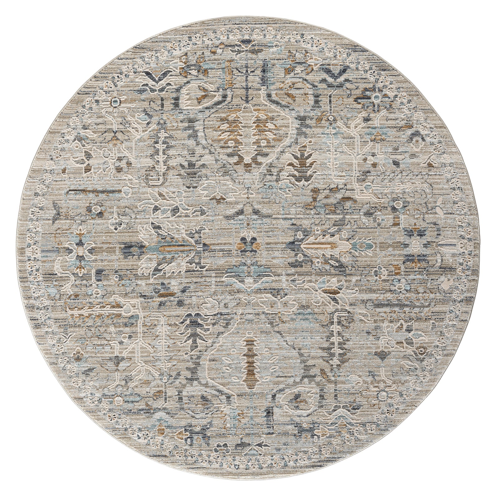 Aubre Contemporary Area Rug - Taupe - 190x190