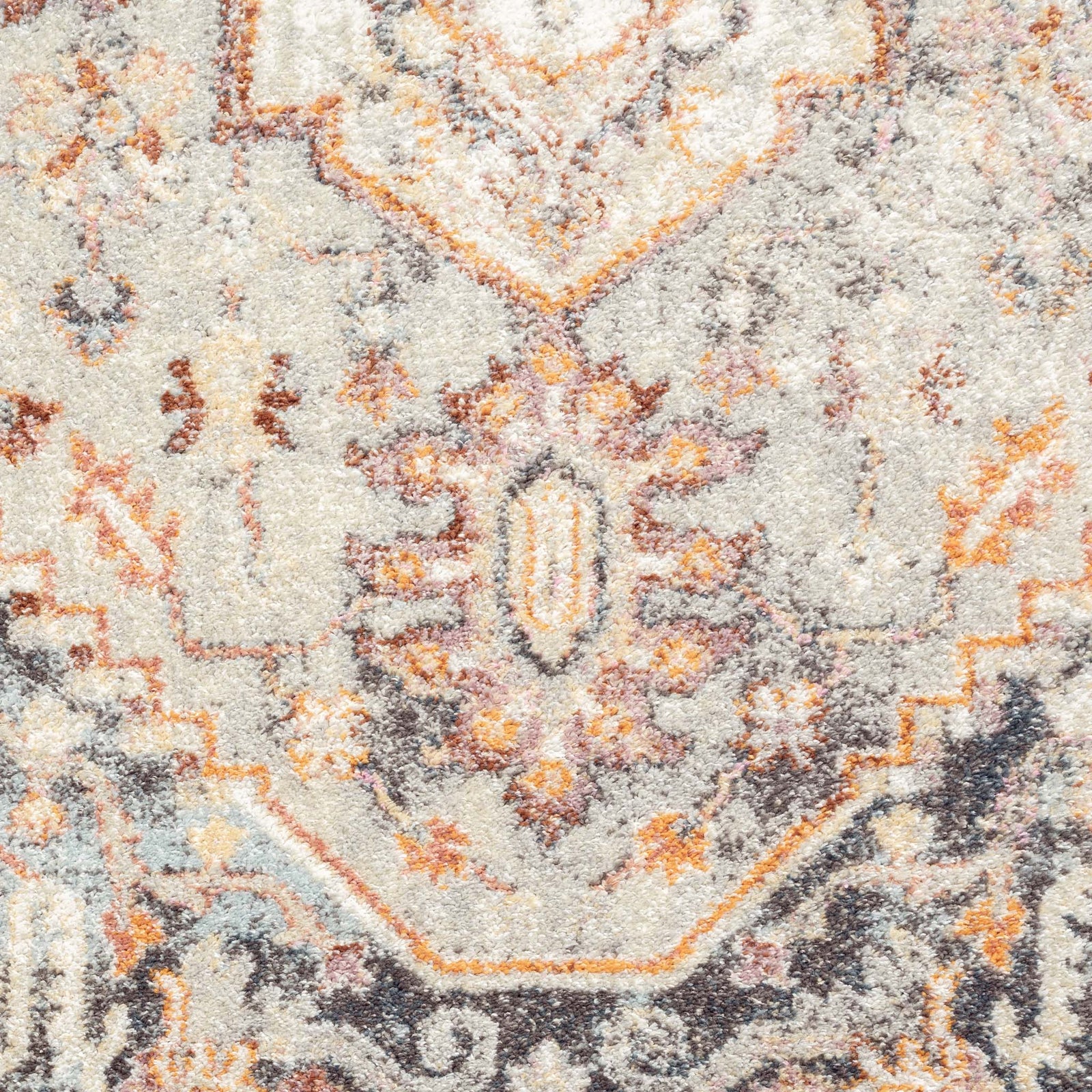 Ornate Persian Vintage Rug - Grey - 240x240