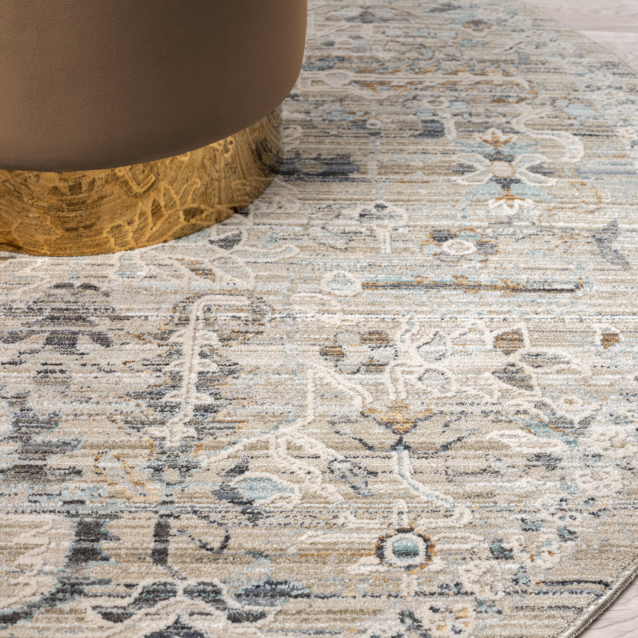 Aubre Contemporary Area Rug - Taupe - 80x150