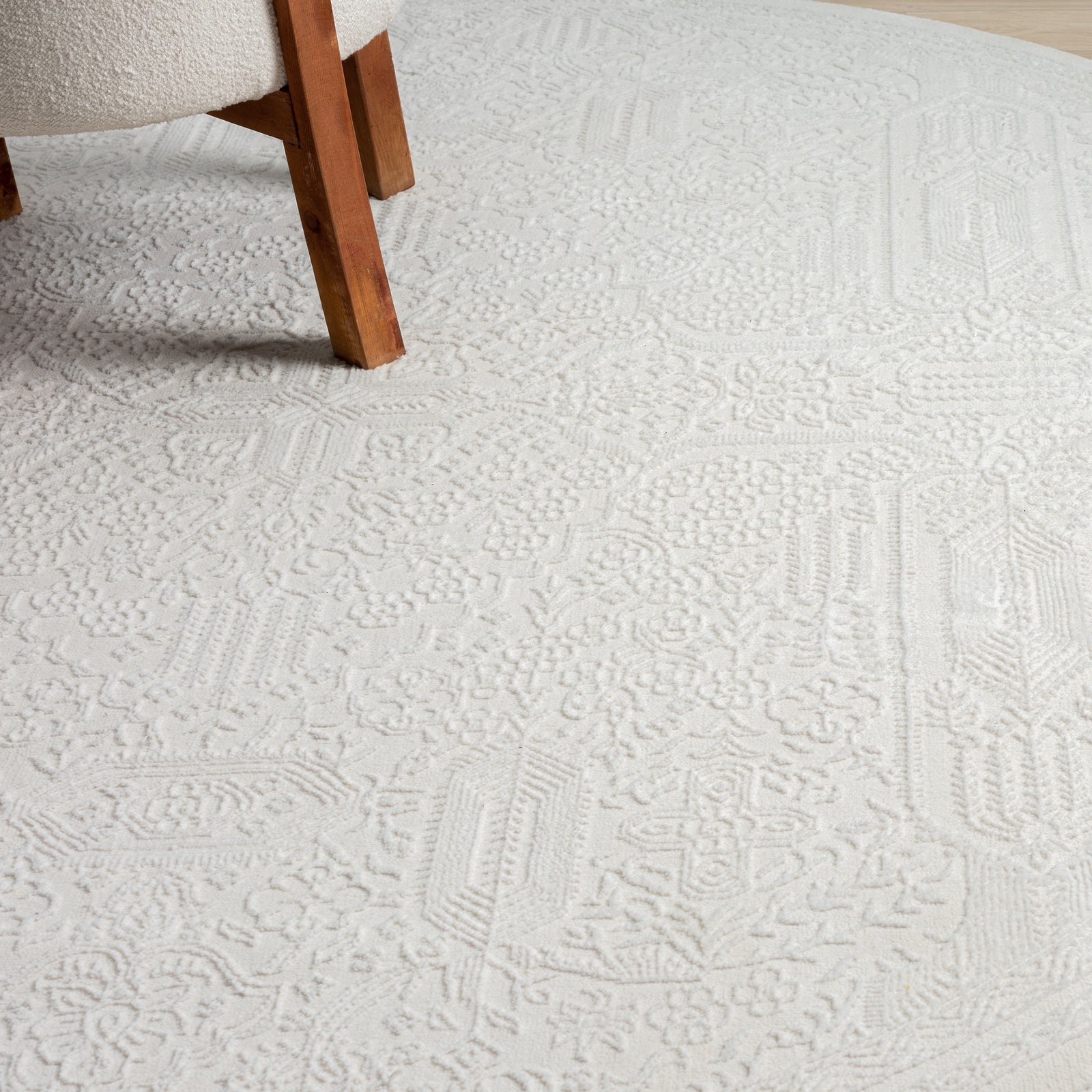 Grande Jacquard Rug - Ivory - 80x300