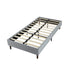 Bedframe with Wooden Slats (Light Grey) – Single