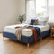 Metal Bed Frame Mattress Foundation Blue – Double