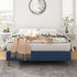 Metal Bed Frame Mattress Foundation Blue  King