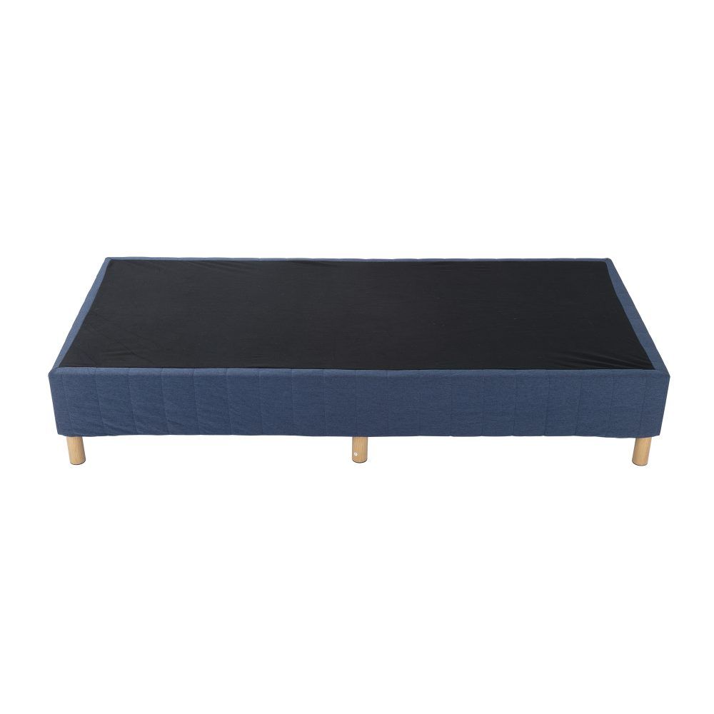 Metal Bed Frame Mattress Foundation Blue  King